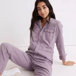 Madewell Purple Utility Jumpsuit